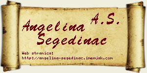 Angelina Segedinac vizit kartica